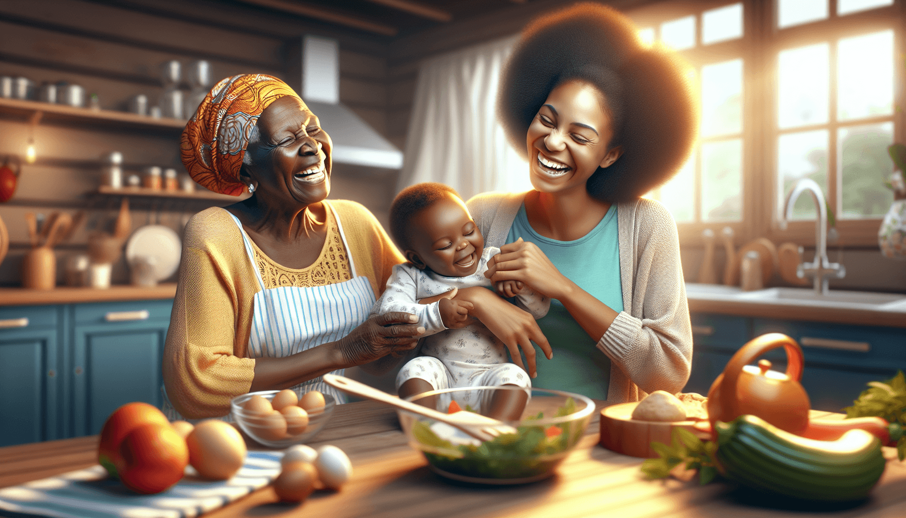 African family generations cooking together β Naya Dream Home